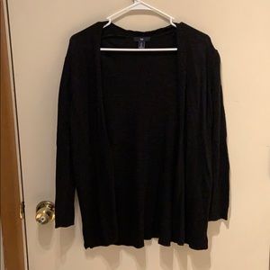 Black open sweater